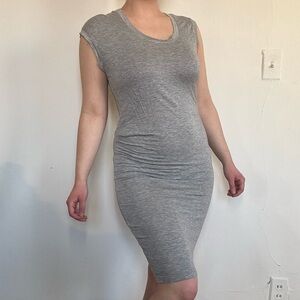 BCBGeneration Pale Heather Gray Asymmetrical Dress